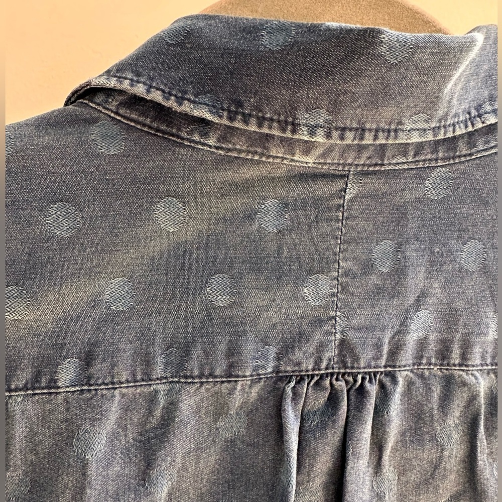 Scotch & Soda Chambray Jean Button Up Shirt Polka… - image 8